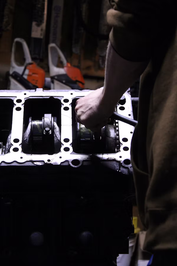 Engine assembly work