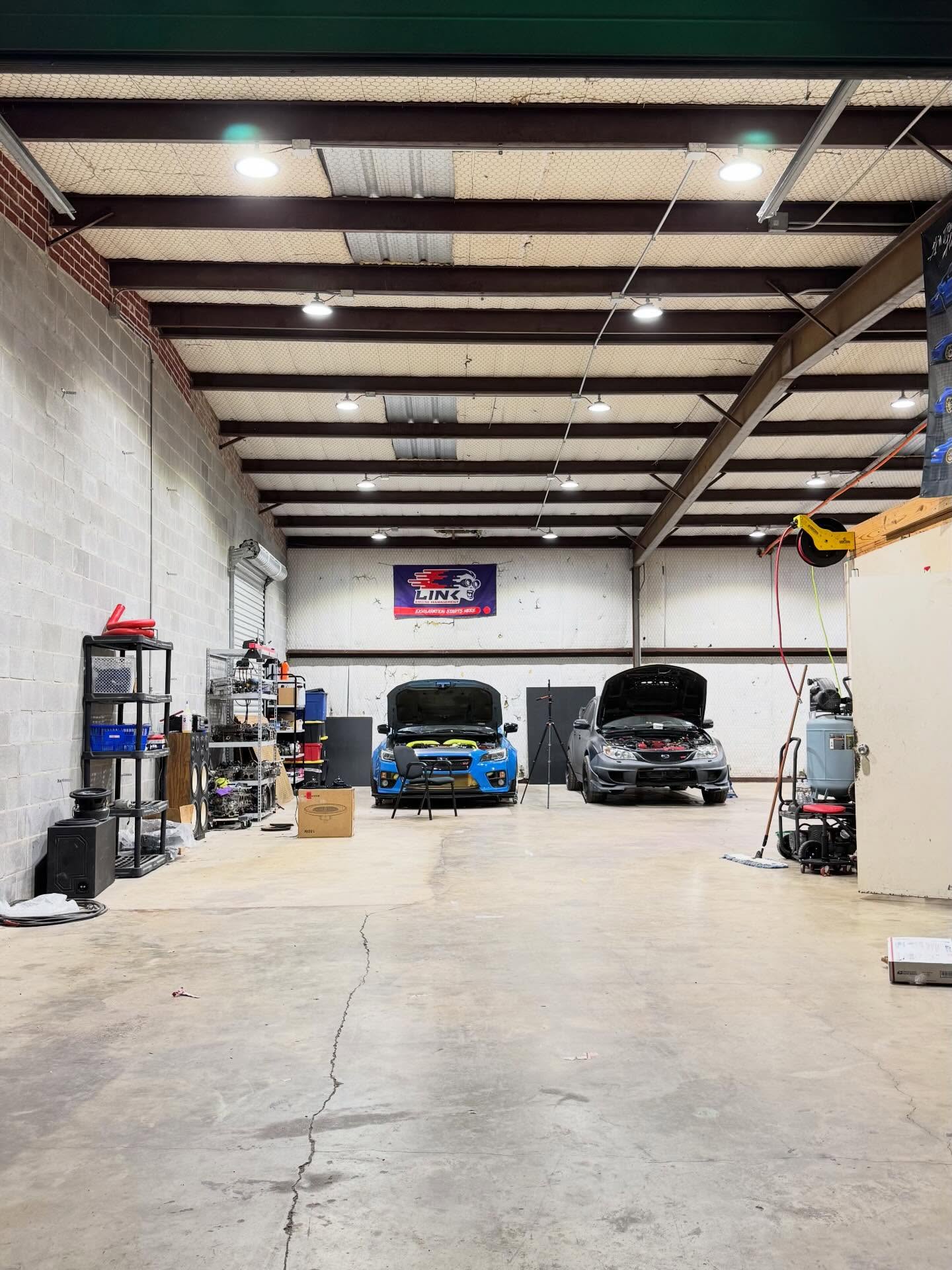Inside BoostHouse MotorWorks shop